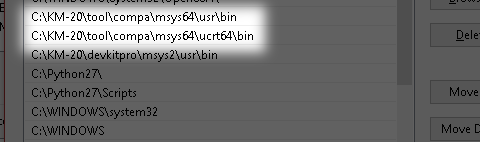 Sample PATH configuration.