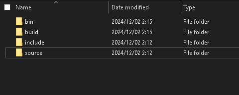 My folder structure.